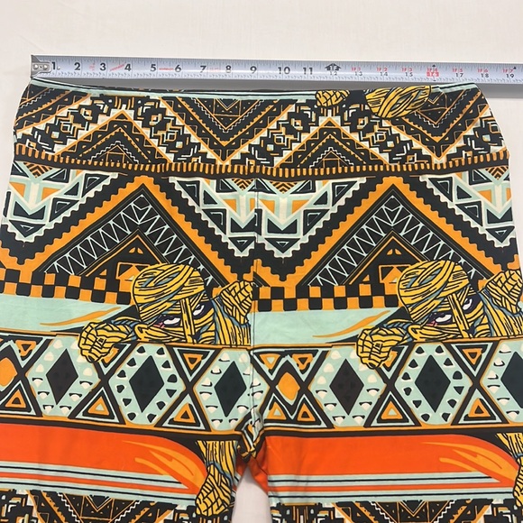 P10-NWOT LuLaRoe TC2 Tall & Curvy Multicolor Aztec Mummy Prints Stretch Leggings - Picture 6 of 11